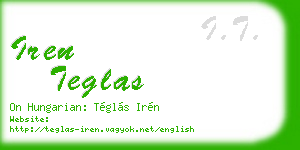 iren teglas business card